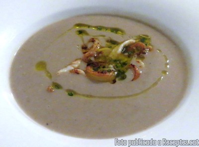 Crema de nyàmeres amb calamarcets